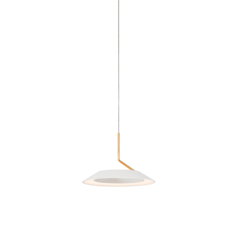 Koncept RYP-S1-SW-MWG LED Pendant, Matte White With Gold