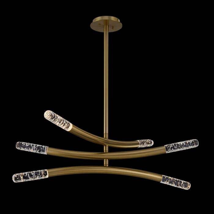 Allegri 039256-044-FR001 LED Chandelier, Winter Brass