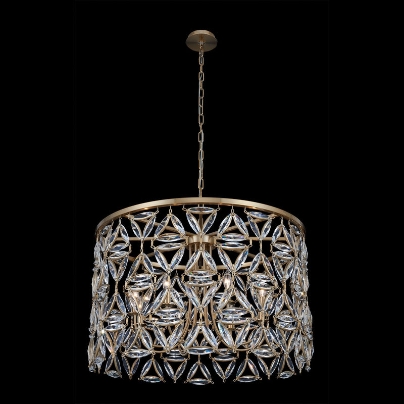 Allegri 039557-062-FR001 Eight Light Pendant, True Brass