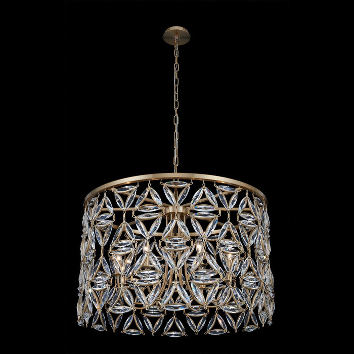 Allegri 039557-062-FR001 Eight Light Pendant, True Brass