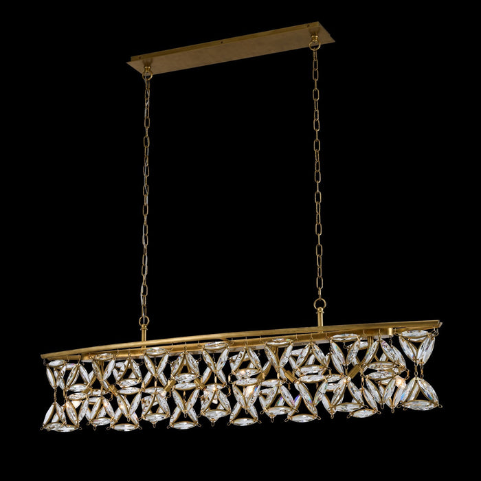Allegri 039561-062-FR001 Eight Light Island Pendant, True Brass