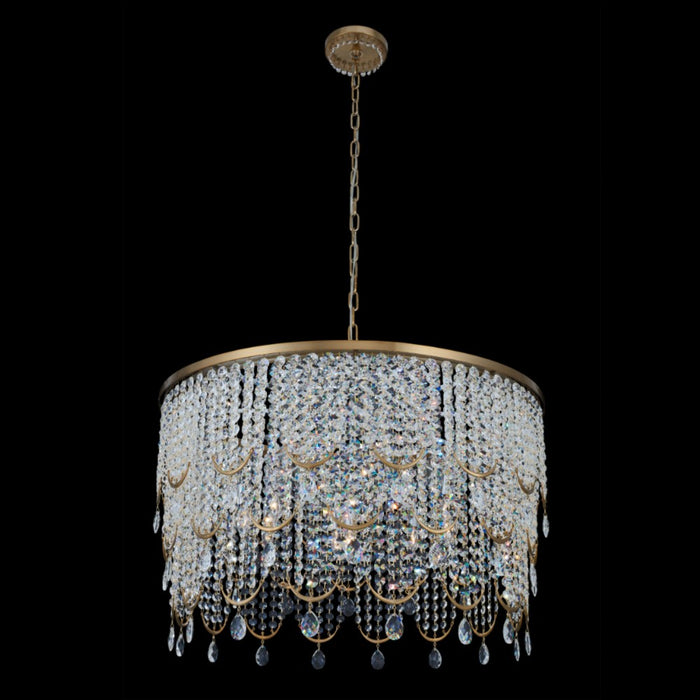 Allegri 039657-044-FR001 Nine Light Pendant, Winter Brass
