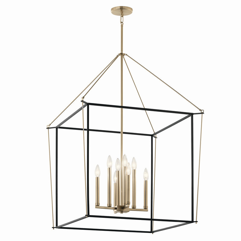 Kichler 52628CPZ Eight Light Foyer Pendant, Champagne Bronze
