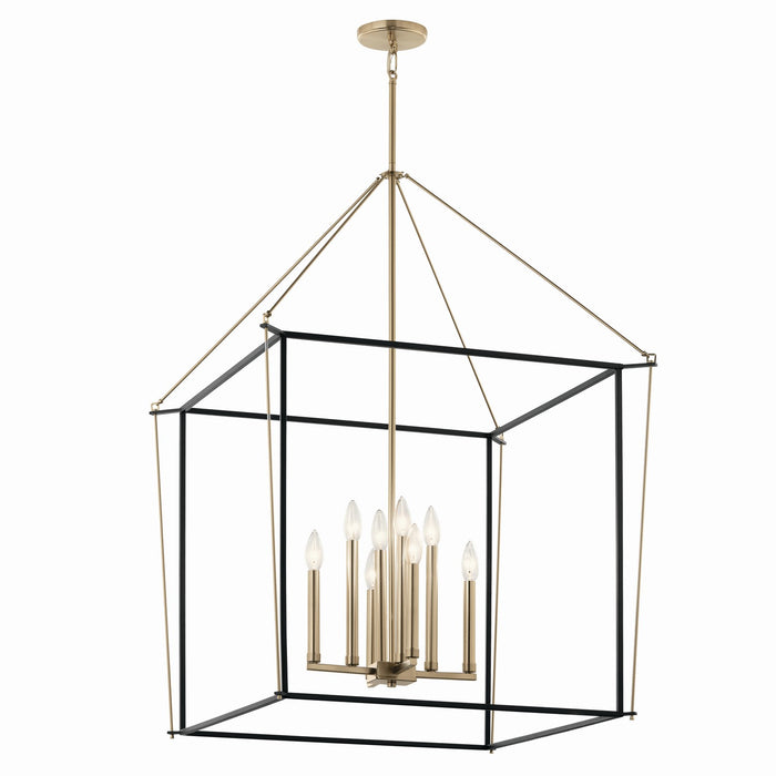 Kichler 52628CPZ Eight Light Foyer Pendant, Champagne Bronze