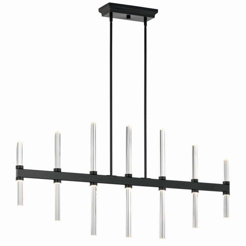 Kichler 52670BK LED Linear Chandelier, Black (Display - Final Sale)