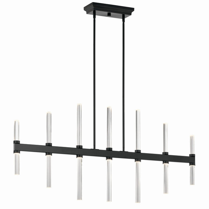 Kichler 52670BK LED Linear Chandelier, Black (Display - Final Sale)