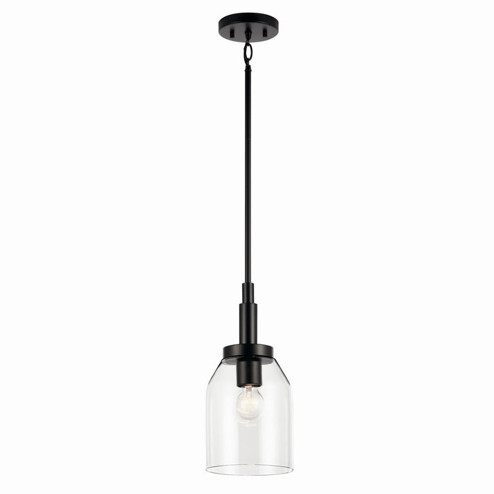 Kichler 52725BK One Light Mini Pendant, Black
