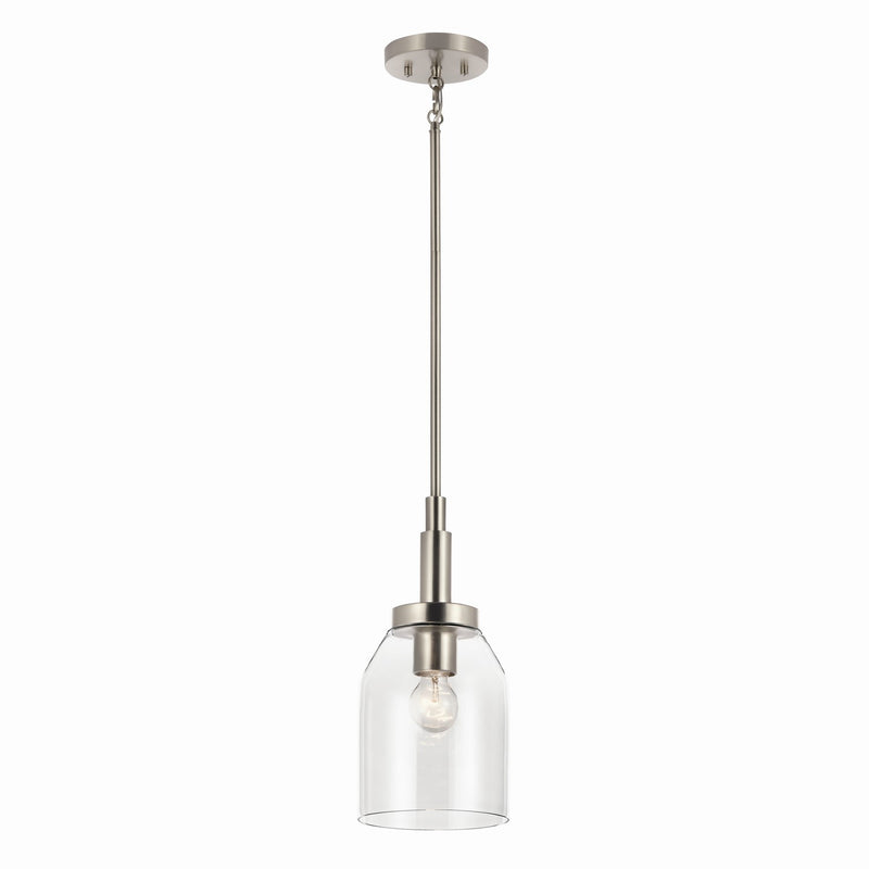 Kichler 52725NI One Light Mini Pendant, Brushed Nickel