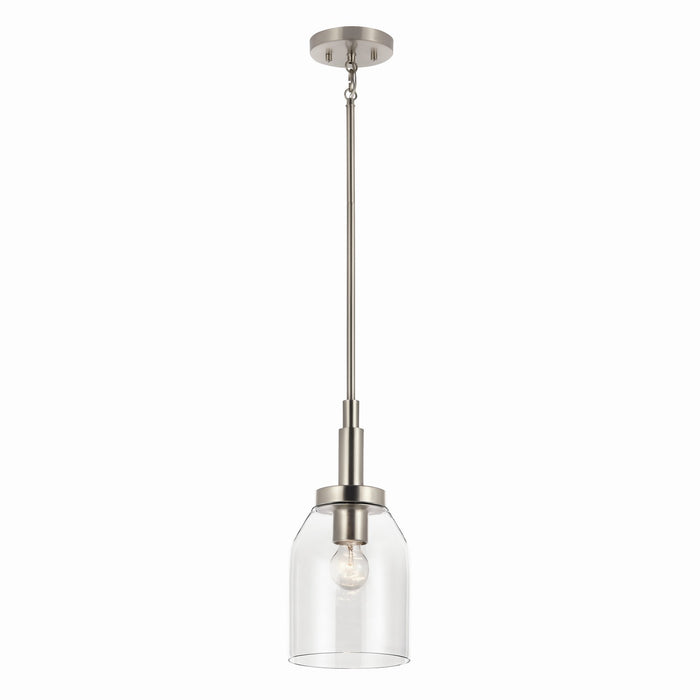 Kichler 52725NI One Light Mini Pendant, Brushed Nickel