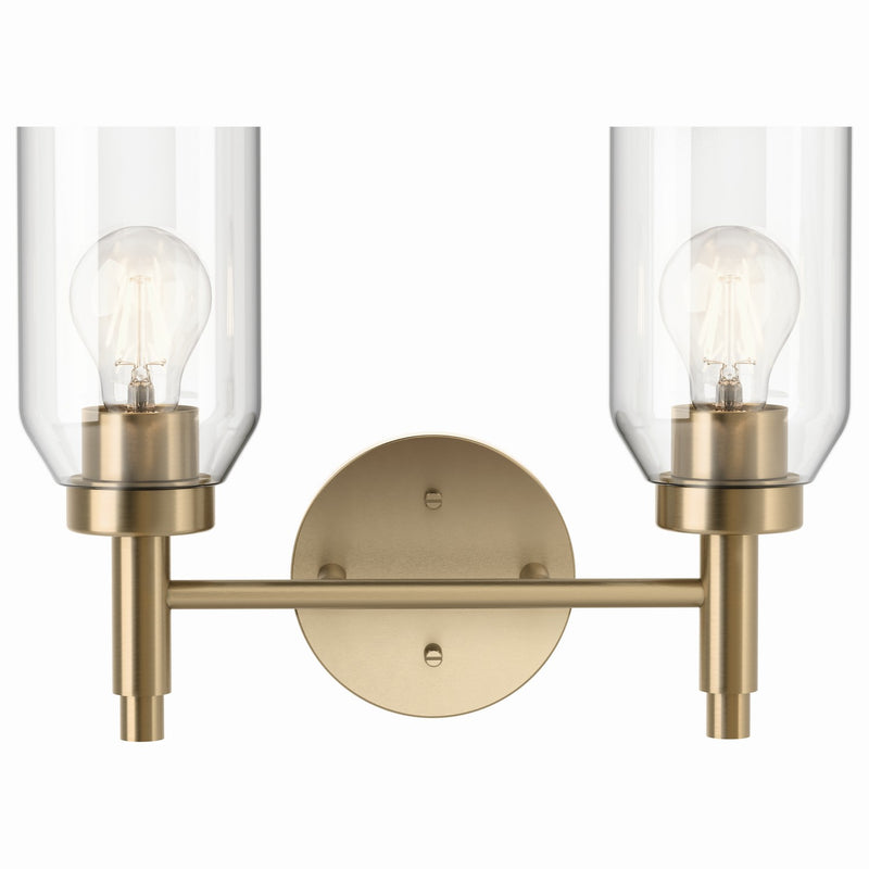 Kichler 55184CPZ Two Light Vanity, Champagne Bronze