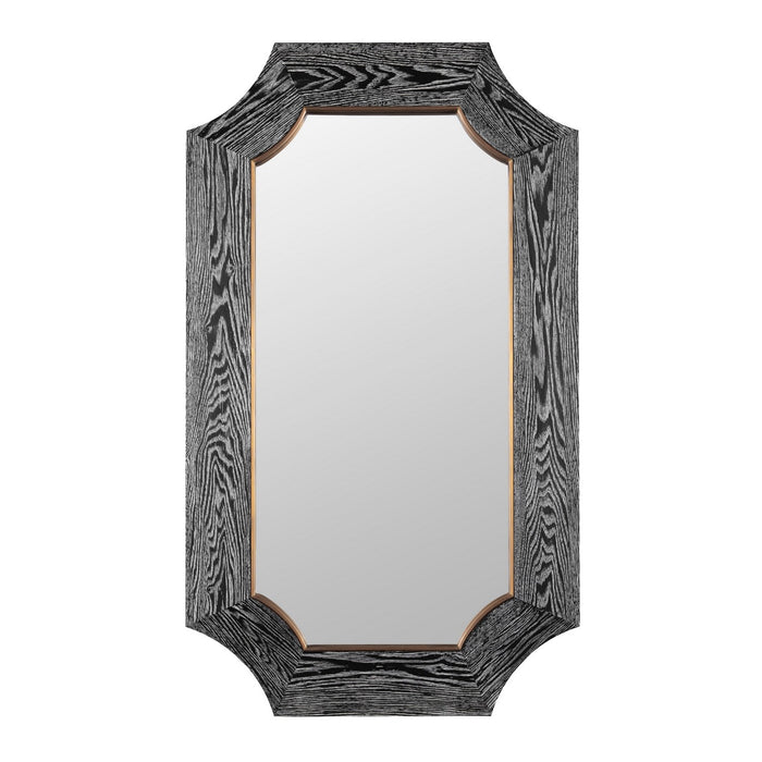 Varaluz 449MI26A Wall Mirror, Cerused Black/Weathered Brass