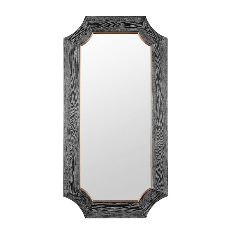 Varaluz 449MI28A Wall Mirror, Cerused Black/Weathered Brass