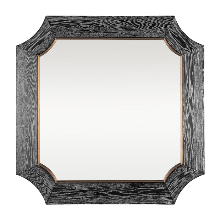 Varaluz 449MI36A Wall Mirror, Cerused Black/Weathered Brass