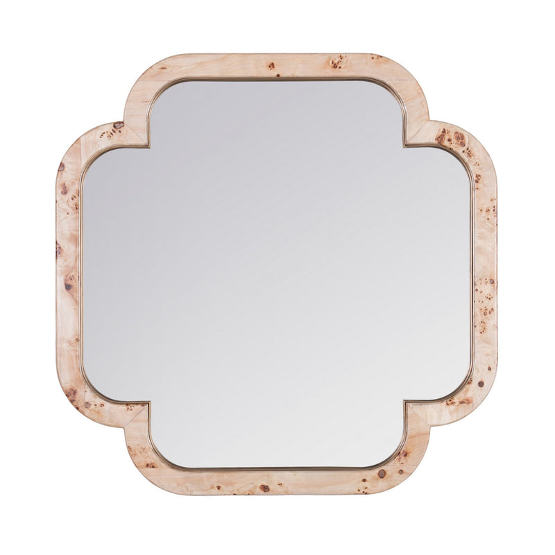 Varaluz 455MI50B Wall Mirror, Poplar Burl/Weathered Brass