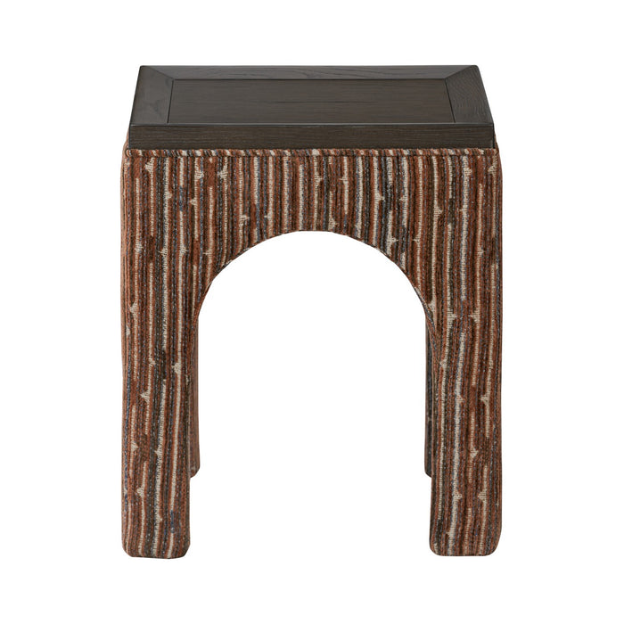 Varaluz 506TA16B Side Table, Dark Brown Oak/Geo