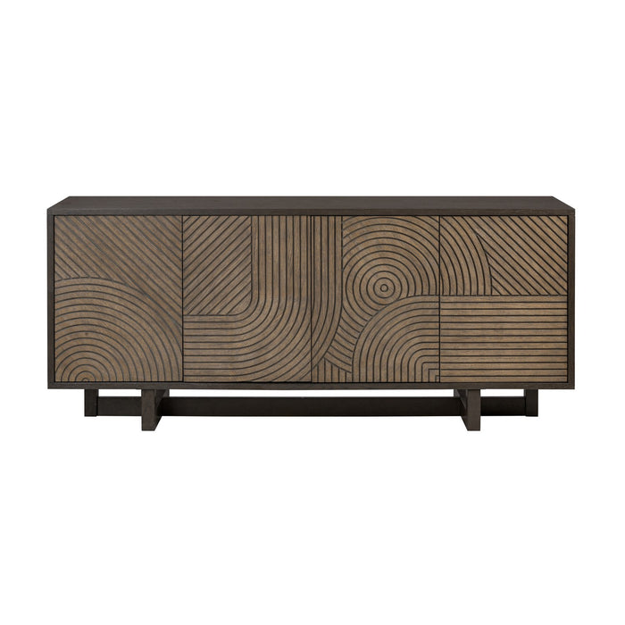 Varaluz 507ST78A Credenza, Aged Barrel/Dark Brown Oak