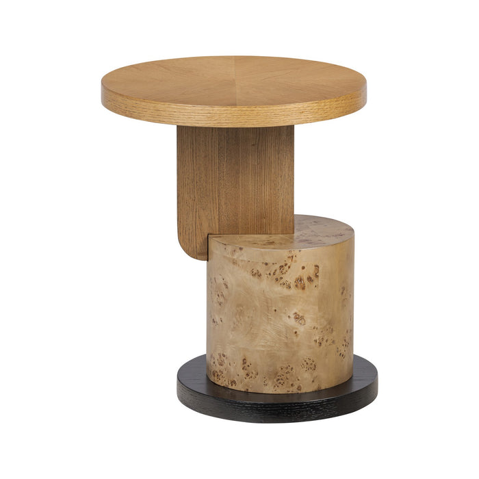 Varaluz 508TA18A Side Table, Black Oak/Mappa Burl/ Poplar/Cherry