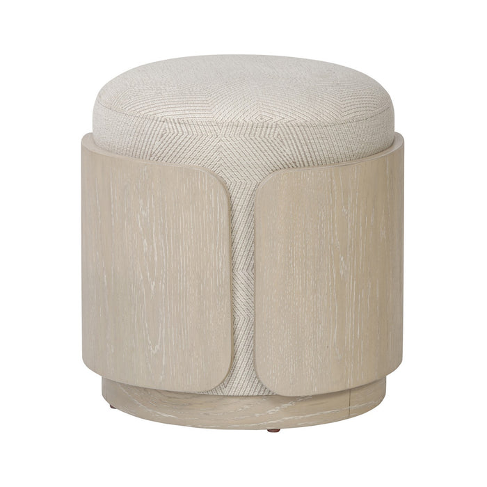 Varaluz 513CH17B Ottoman, Ashe Blonde Oak/Ecru