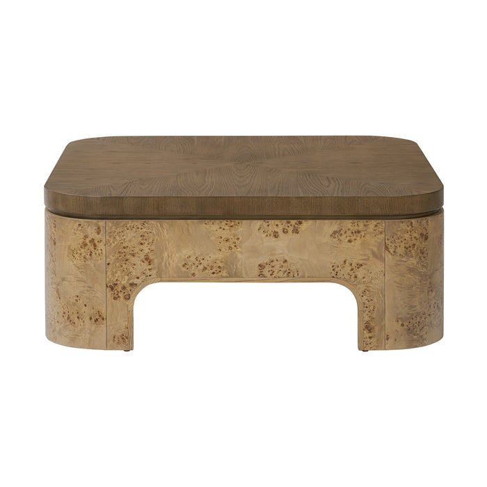 Varaluz 514TA44A Coffee Table, Mushroom Oak/Mappa Burl
