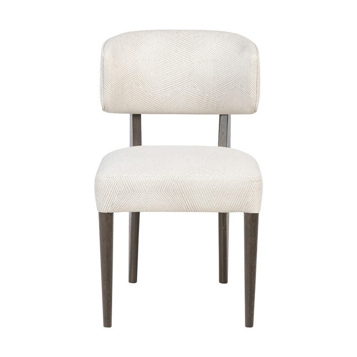Varaluz 517CH21A Dining Chair, Dark Brown Oak/Ecru