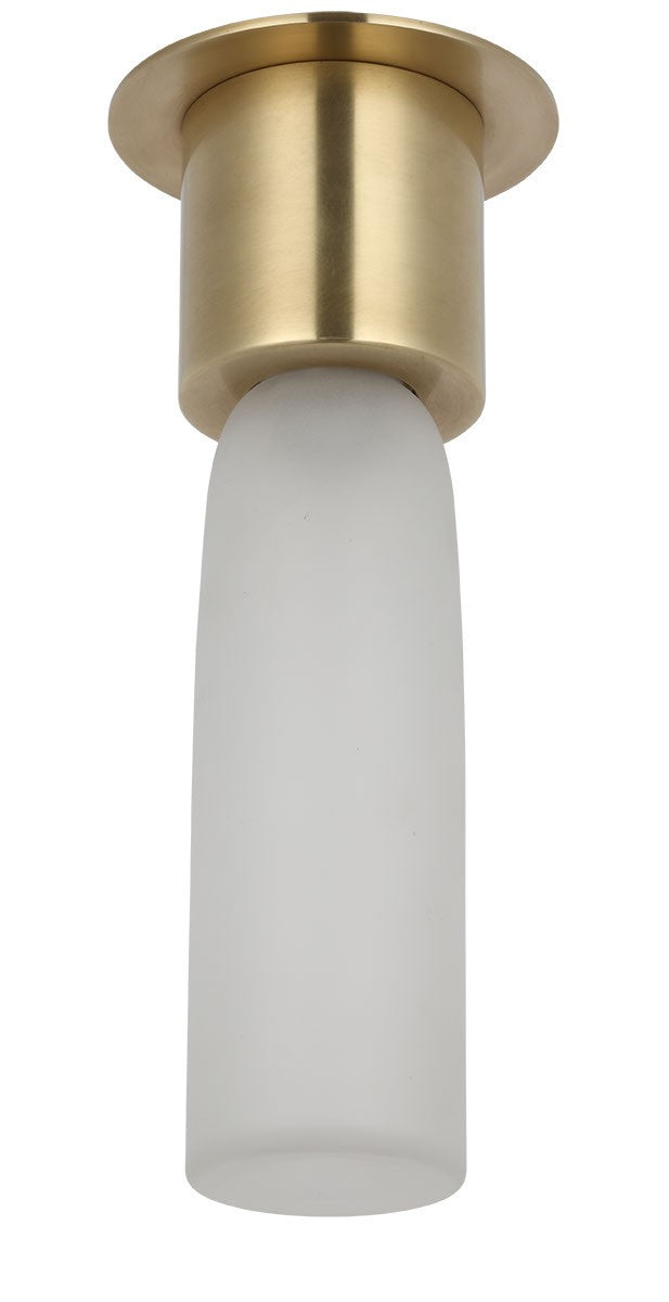 Visual Comfort Modern KWFM49927CEHAB LED Flush Mount, Hand Rubbed Antique Brass