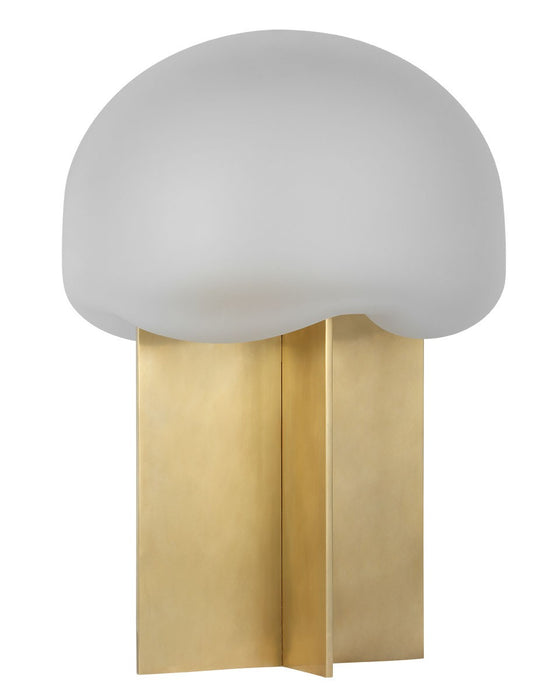 Visual Comfort Modern KWTB49527CEHAB LED Table Lamp, Hand Rubbed Antique Brass