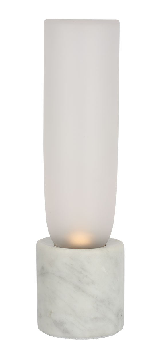 Visual Comfort Modern KWTB50027CEW LED Table Lamp, White Marble