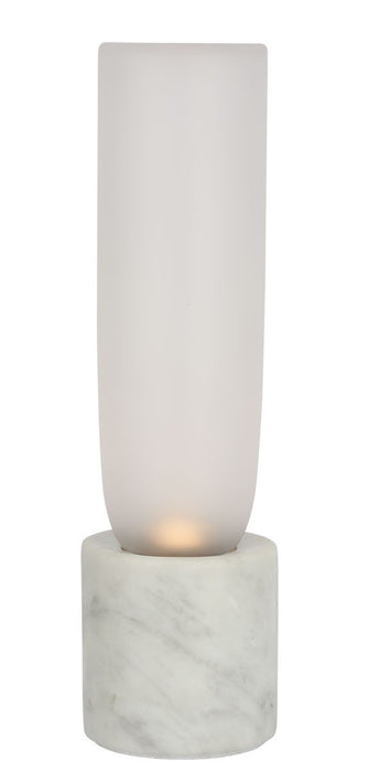 Visual Comfort Modern KWTB50027CEW LED Table Lamp, White Marble