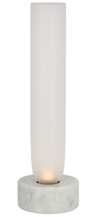 Visual Comfort Modern KWTB50127CEW LED Table Lamp, White Marble