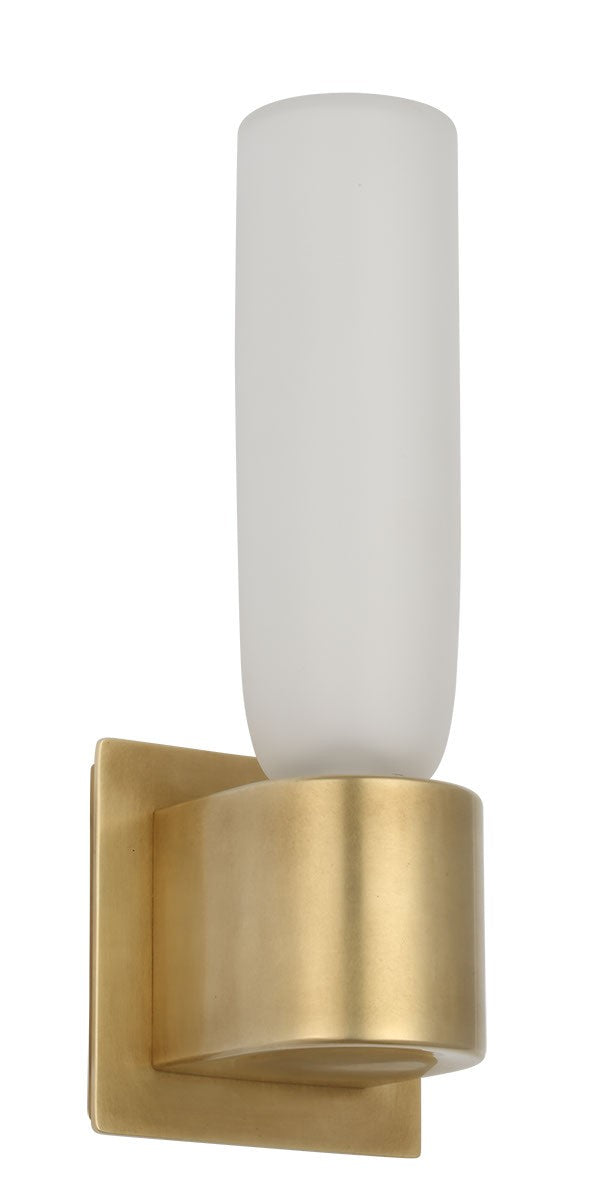 Visual Comfort Modern KWWS49727CEHAB LED Wall Sconce, Hand Rubbed Antique Brass