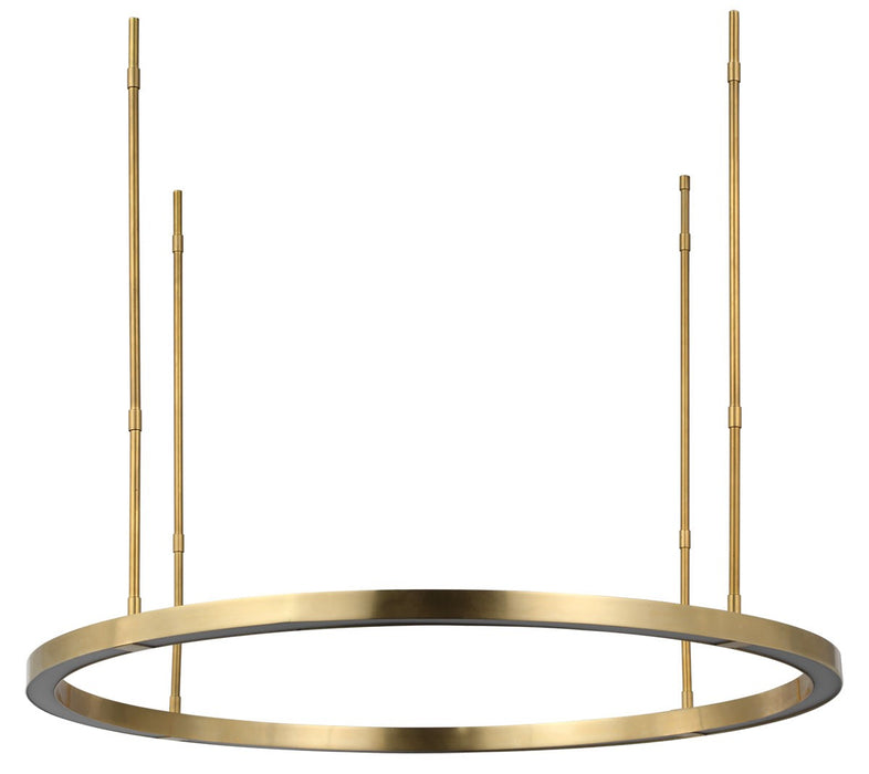 Visual Comfort Modern MDCH53827HAB LED Chandelier, Hand Rubbed Antique Brass