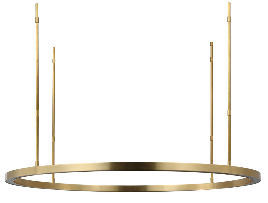 Visual Comfort Modern MDCH53927HAB LED Chandelier, Hand Rubbed Antique Brass