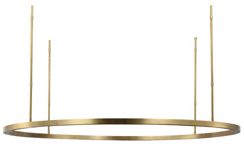 Visual Comfort Modern MDCH54027HAB LED Chandelier, Hand Rubbed Antique Brass