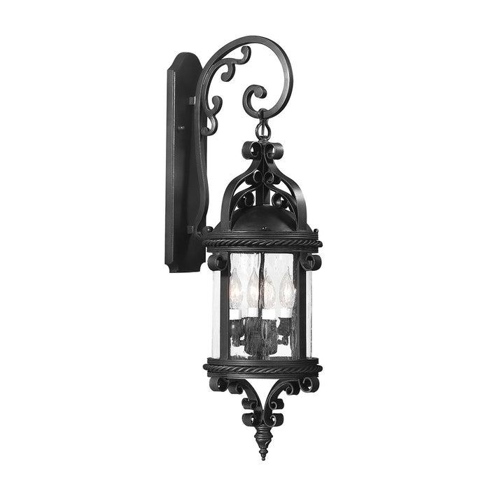 Troy Lighting B9122-SFB Four Light Wall Lantern, Soft Off Black