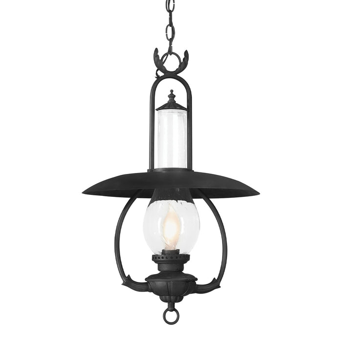 Troy Lighting F9013-SFB One Light Hanging Lantern, Soft Off Black