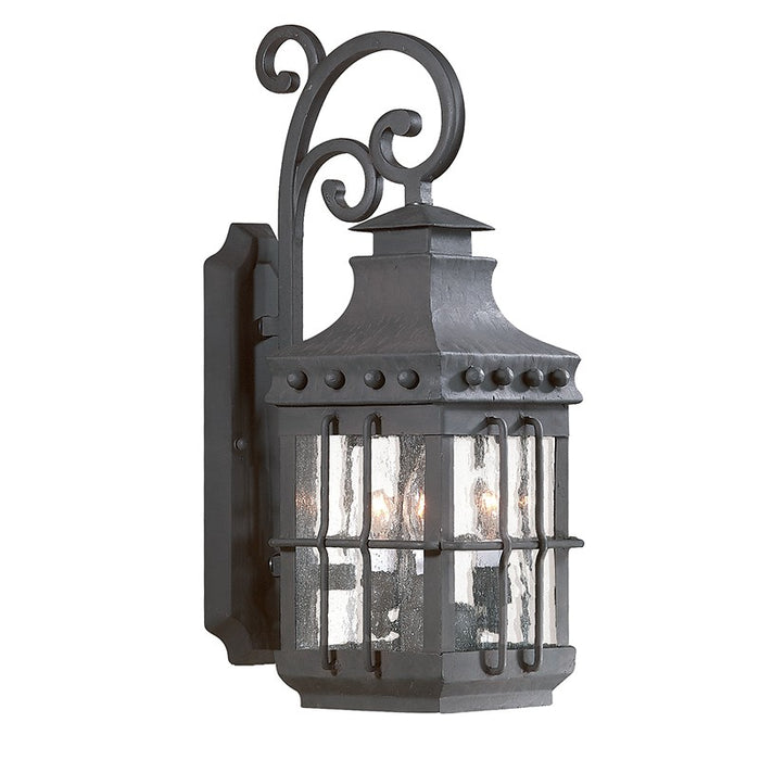 Troy Lighting B8971-TBK Three Light Wall Lantern, Textured Black