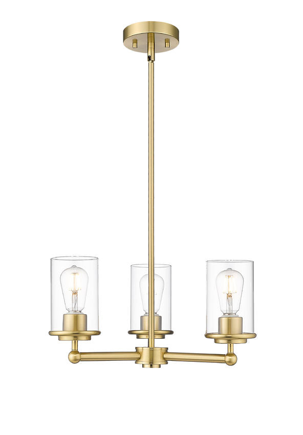Z-Lite 742-3LG Three Light Chandelier, Luxe Gold