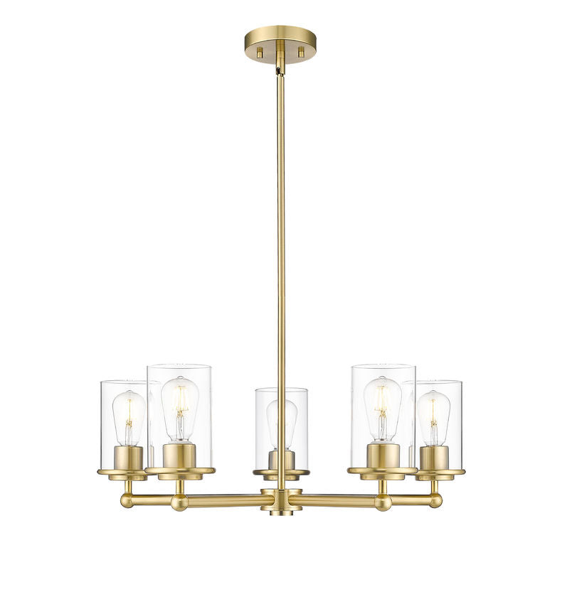 Z-Lite 742-5LG Five Light Chandelier, Luxe Gold