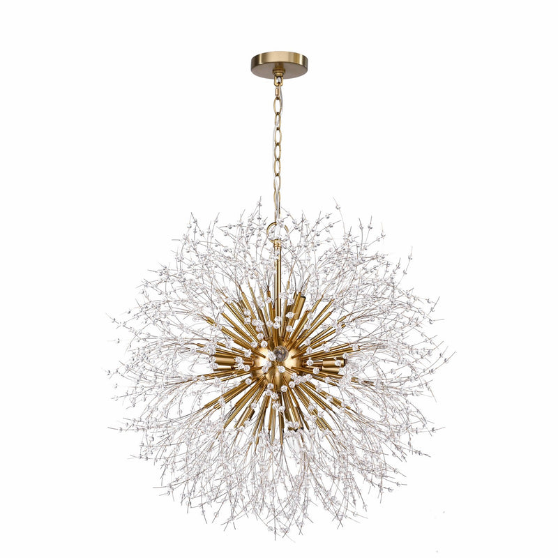Terracotta Designs H24105G-12 12 Light Chandelier, Warm Brass