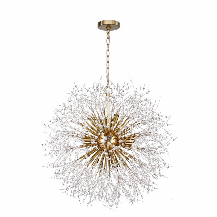 Terracotta Designs H24105G-12 12 Light Chandelier, Warm Brass