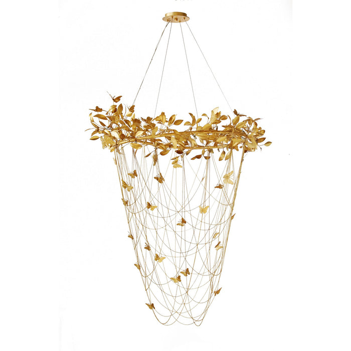 Terracotta Designs H24106-16 16 Light Chandelier, Gold Leaf