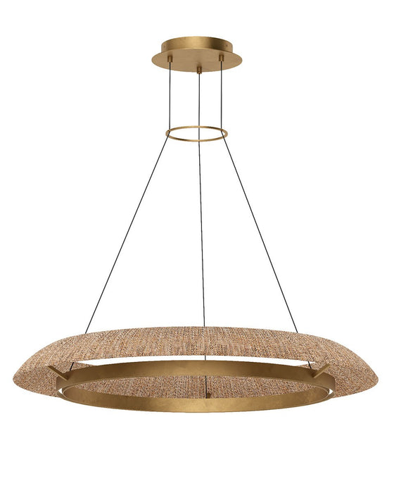 Visual Comfort Modern SLCH55827NTHAB LED Chandelier, Hand Rubbed Antique Brass