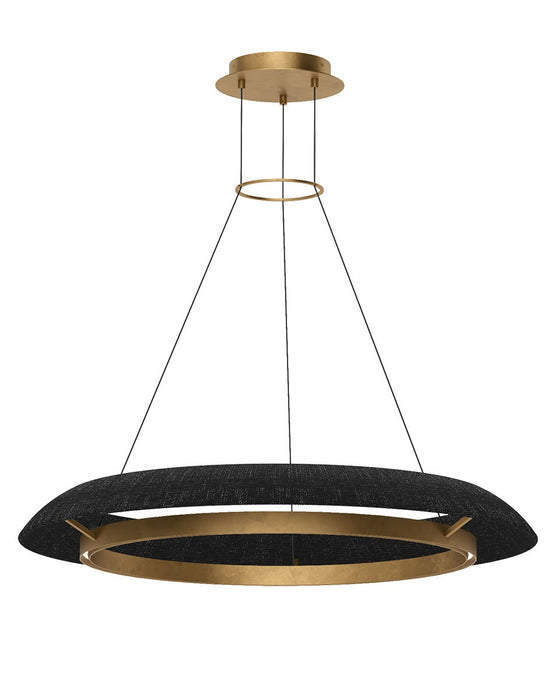 Visual Comfort Modern SLCH55827WBKHAB LED Chandelier, Hand Rubbed Antique Brass