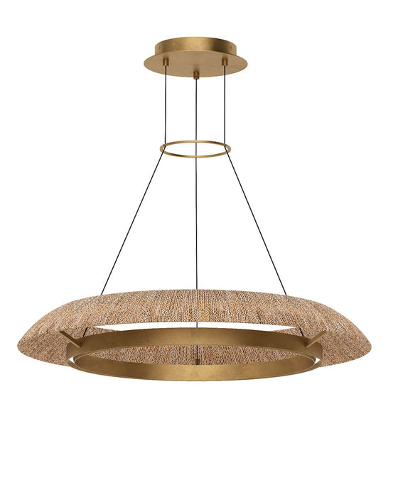 Visual Comfort Modern SLCH55927NTHAB LED Chandelier, Hand Rubbed Antique Brass