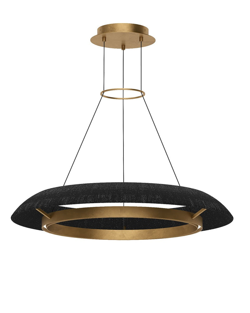 Visual Comfort Modern SLCH55927WBKHAB LED Chandelier, Hand Rubbed Antique Brass