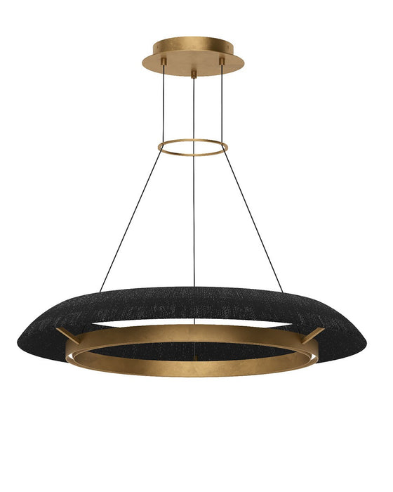 Visual Comfort Modern SLCH55927WBKHAB LED Chandelier, Hand Rubbed Antique Brass