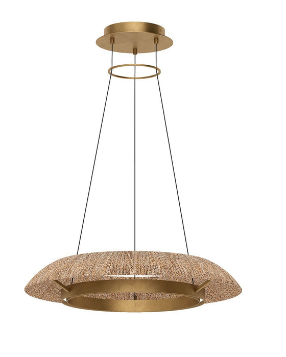 Visual Comfort Modern SLCH56027NTHAB LED Chandelier, Hand Rubbed Antique Brass