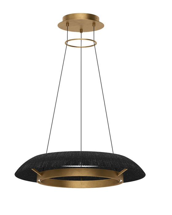 Visual Comfort Modern SLCH56027WBKHAB LED Chandelier, Hand Rubbed Antique Brass