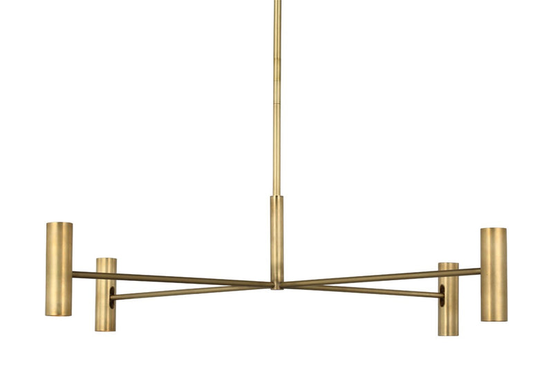 Visual Comfort Modern SLCH57030HAB LED Chandelier, Hand Rubbed Antique Brass