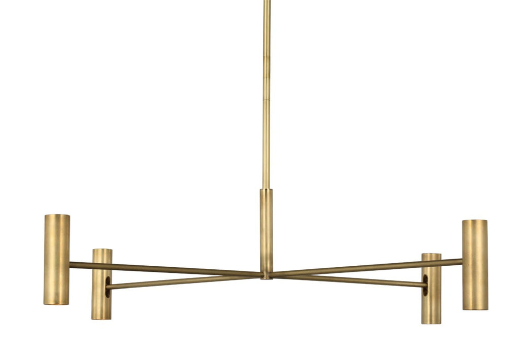 Visual Comfort Modern SLCH57030HAB LED Chandelier, Hand Rubbed Antique Brass